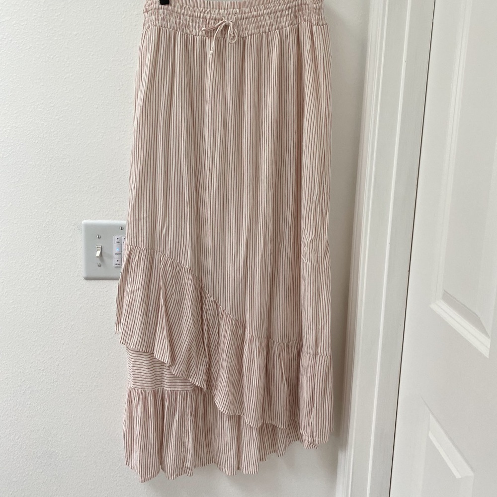 Cottagecore Tiered Striped Skirt